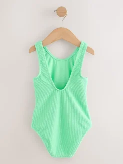 Groen - Crinkle Swimsuit (3-16yrs)