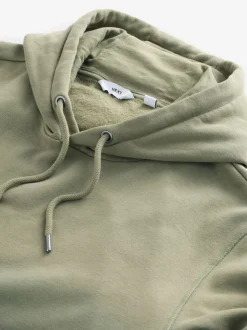 Groen - Dip Dye Katoenrijke Jersey Hoodie