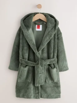 Groen - Fleece badjas (1,5-16jr)