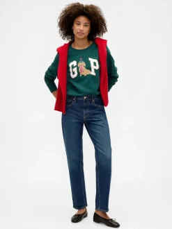 Groen - Gap - Relaxed sweatshirt met logo
