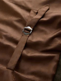 Groen - Herringbone Wool Blend Suit Waistcoast