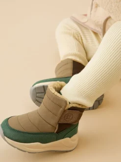 Groen - KIDLY by MORI Quilted Snow Boots
