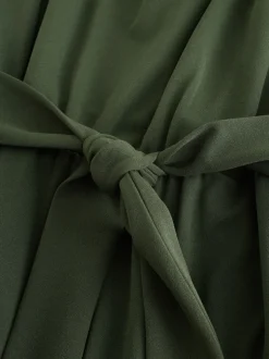 Groen - Occasion Cowl Neck Sleeveless Jersey Jumpsuit
