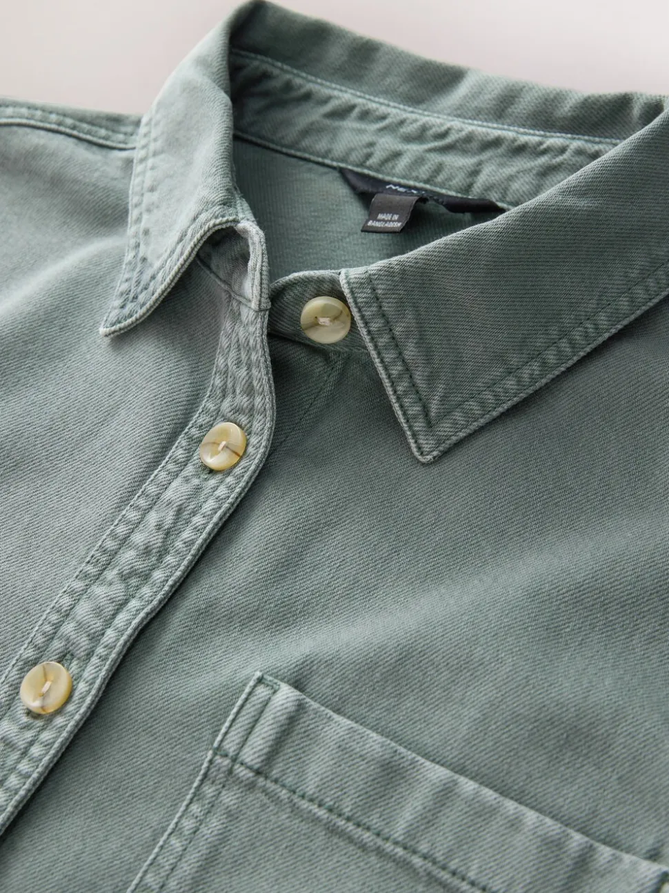 Groen - Oversized denim overhemd