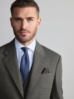 Groen - Regular Fit Signature Nova Fides 100% Italian Wool Suit Jacket