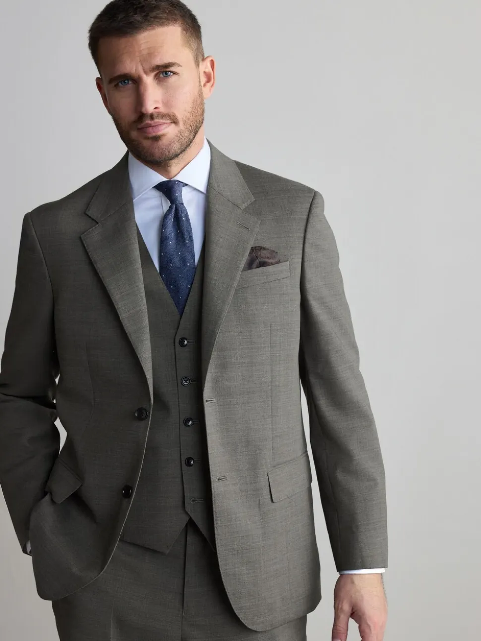 Groen - Regular Fit Signature Nova Fides 100% Italian Wool Suit Jacket