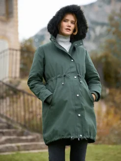 Groen - Seraphine Premium Sub-Zero donsgevulde 3-in-1 zwangerschaps- en draagparka