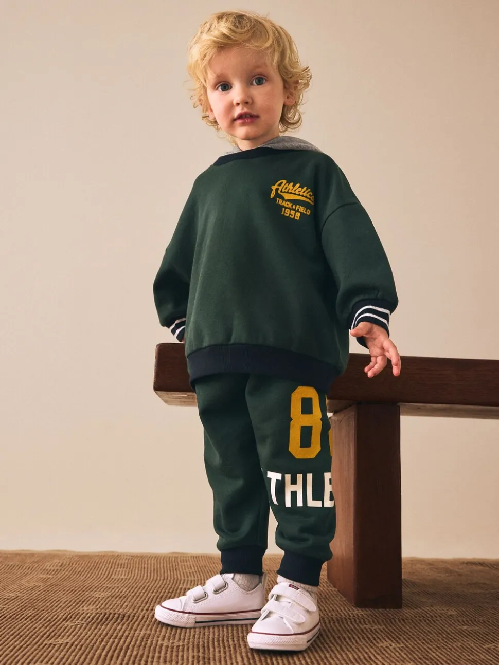 Groen - Set met hoodie en joggingbroek (3mnd -7jr)