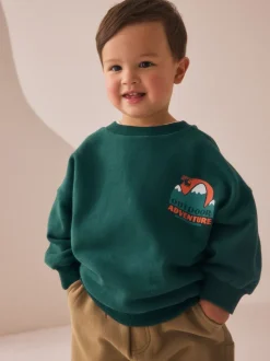 Groen - Set met sweatshirt en utility-joggingbroek (3mnd -7jr)