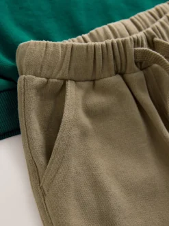 Groen - Set met sweatshirt en utility-joggingbroek (3mnd -7jr)