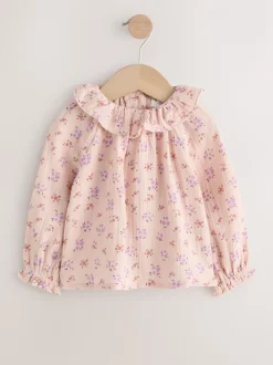 Groen - Set van corduroy bretelbroeken met bloemenprint, blouse en panty's (3mnd -7jr)