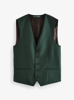 Groen - Signature Zignone flanellen gilet van Italiaanse wol-kasjmier blend