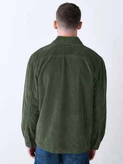 Groen - Single pocket Corduroy Shacket Overshirt