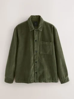 Groen - Single pocket Corduroy Shacket Overshirt