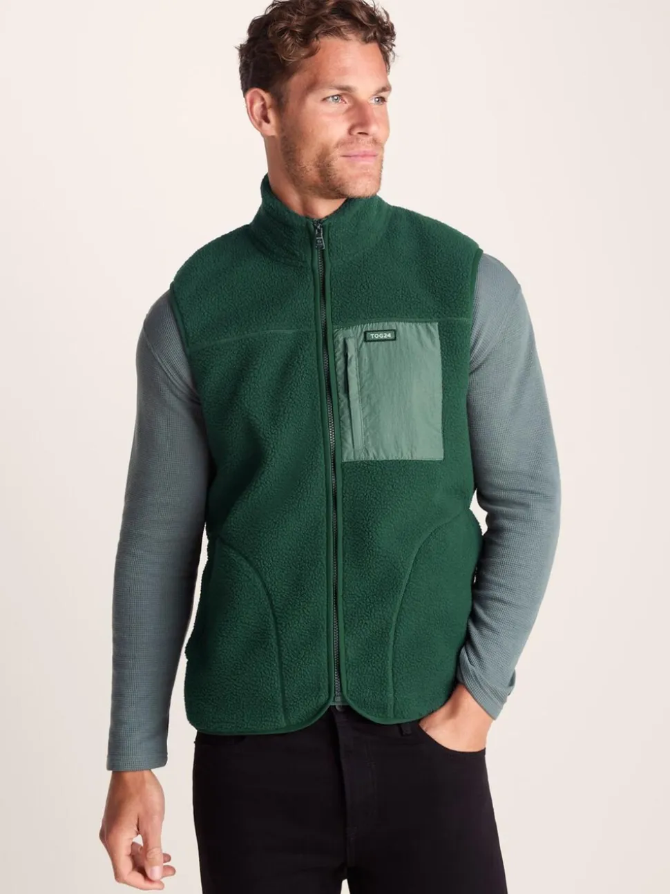 Groen - Tog 24 Evan sherpa bodywarmer voor heren