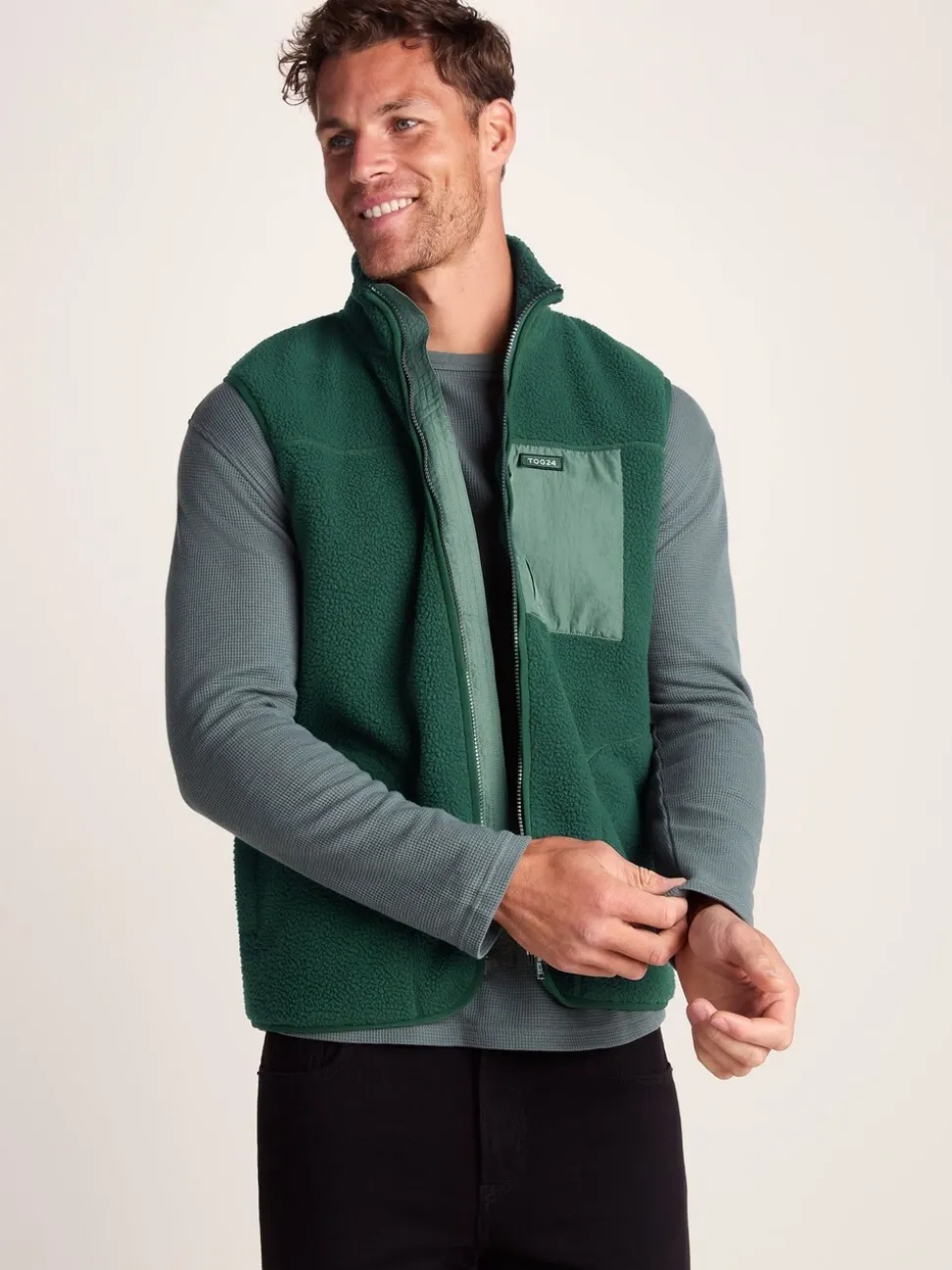 Groen - Tog 24 Evan sherpa bodywarmer voor heren