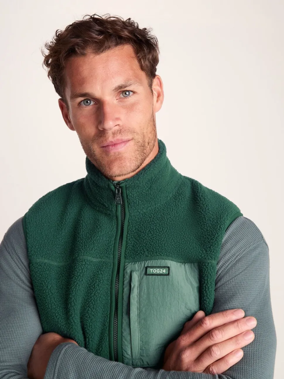 Groen - Tog 24 Evan sherpa bodywarmer voor heren
