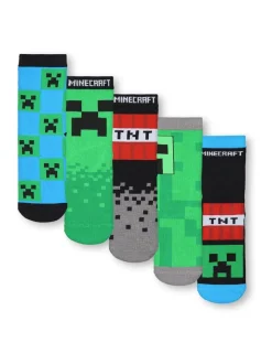 Groen - Vanilla Underground Minecraft TNT Sokken set van 5