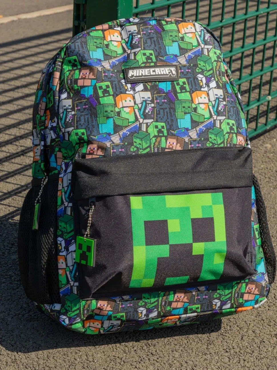 Groen - Vanilla Underground Minecraft creeper en zombierugzak met print voor jongens
