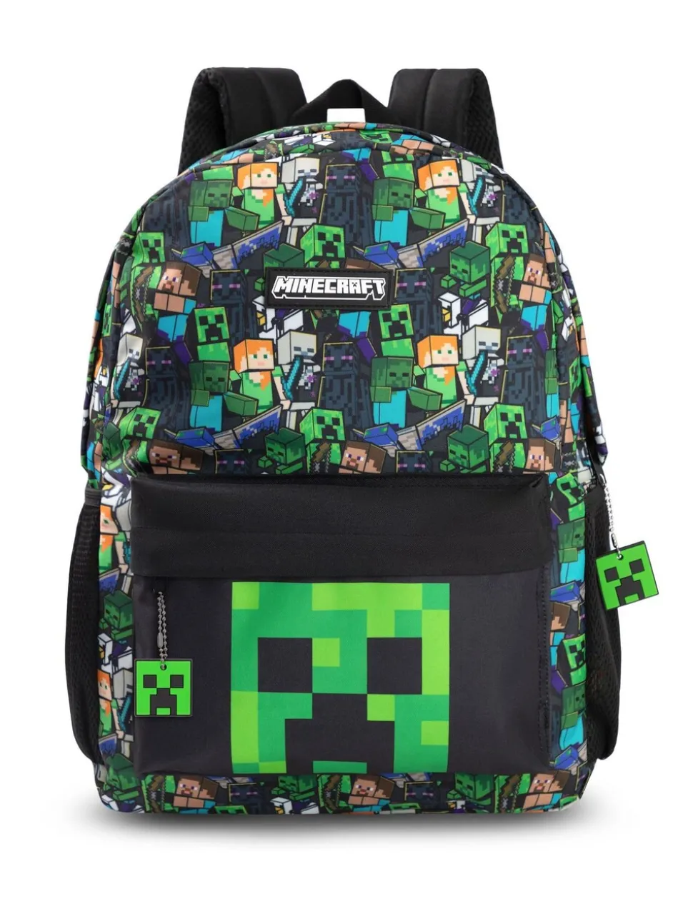 Groen - Vanilla Underground Minecraft creeper en zombierugzak met print voor jongens