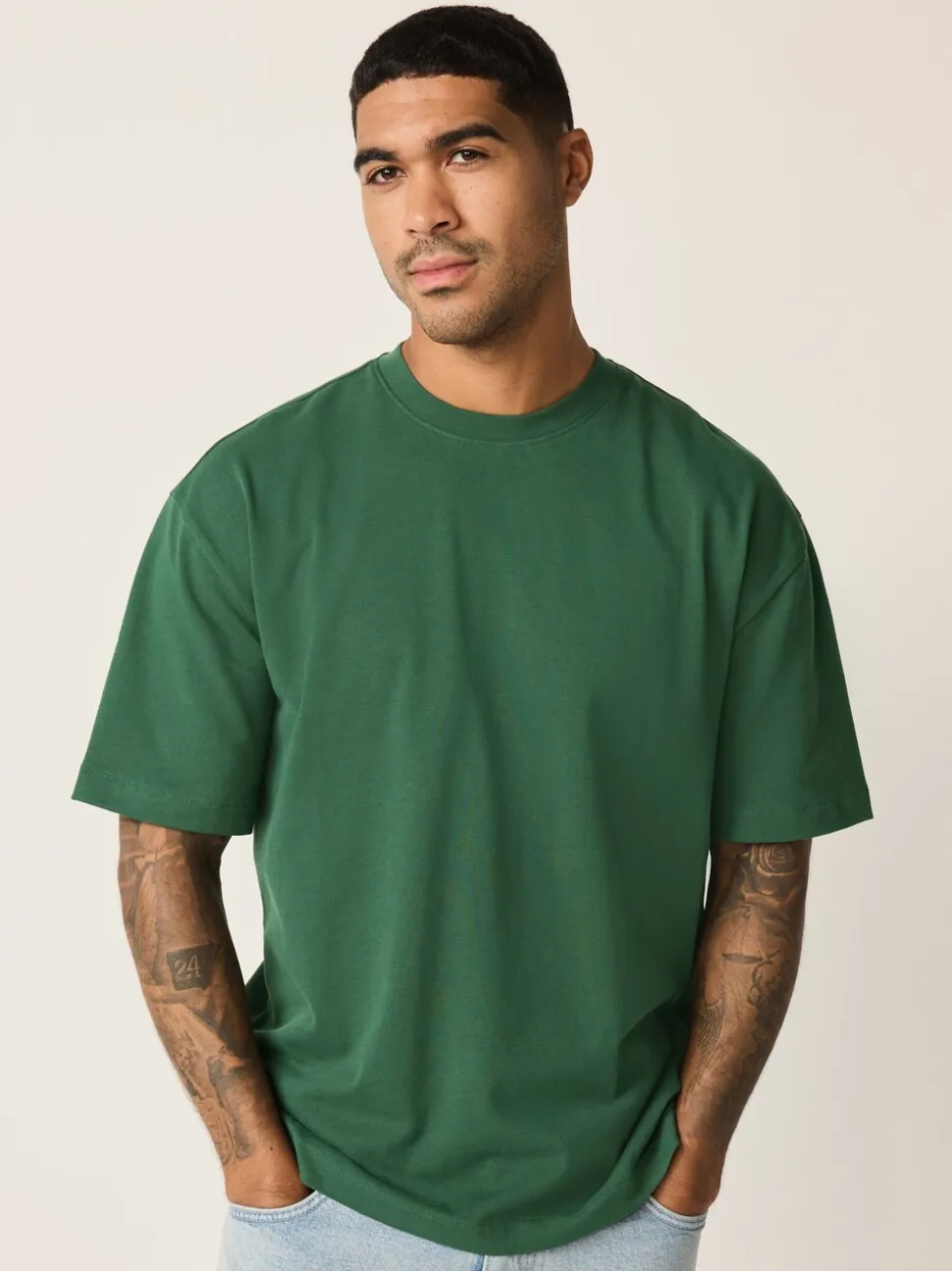 Groen bos - Relaxed fit - Zwaar T-shirt