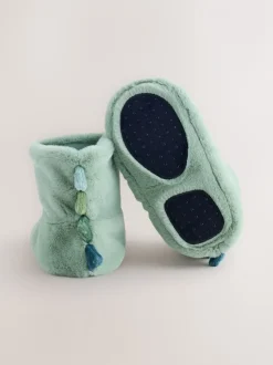 Groen dinosaurus - Soft Slipper Socks