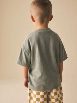 Groen giraf - T-shirt met korte mouwen en applicatie (3 mnd - 7 jr)