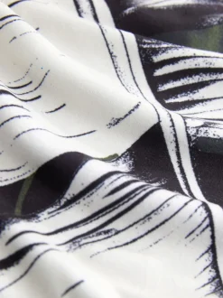 Groen met bladerprint - Behaaglijke pyjama met lange mouwen