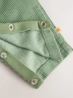 Groen met boerderijprint - Corduroy bretelbroeken en Bodysuit set (0mnd-2jr)
