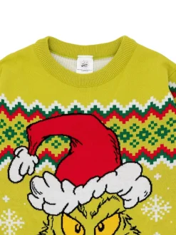 Groen met kerst-Grinch - Vanilla Underground - Gelicentieerde gebreide herenkersttrui