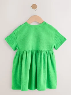 Groen met regenboog - Jersey Dress (3mths-7yrs)