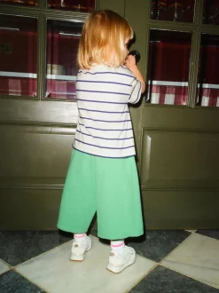 Groen met regenboog - Short Sleeve Top and Barrel Trousers Set (3mths-7yrs)
