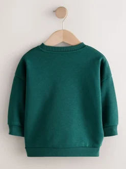 Groen met tijgerprint - Sweatshirt met ronde hals en all-over print (3 mnd - 7 jr)