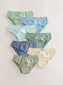 Groen/blauw - 100% katoenen slip verpakking van 7 (1,5 - 16 jr)