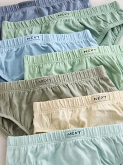 Groen/blauw - 100% katoenen slip verpakking van 7 (1,5 - 16 jr)