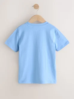 Groen/blauw/geel/paars - Set van 4 T-shirts met korte mouwen (3-16 jr)