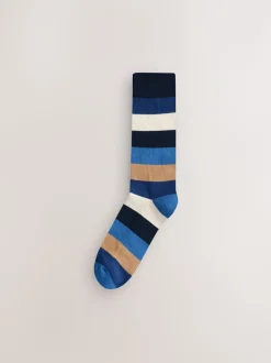 Groen/blauw/grijs - Striped Cushioned Sole Comfort Socks 10 Pack