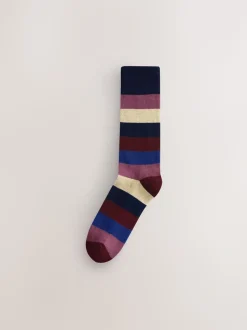 Groen/blauw/grijs - Striped Cushioned Sole Comfort Socks 10 Pack