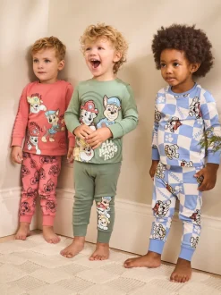Groen/blauw/rood Paw Patrol - Gelicentieerde knusse pyjama's 3 pack (9mnd -9jr)