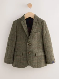 Groen/bruin geruit - Blazer (3-16yrs)