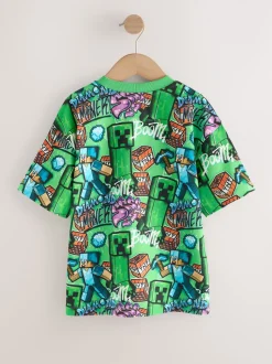 Groene all-over Print - Minecraft T-shirt (3-16jr)