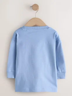 Groene boerderijscène - T-shirt met applicatie en lange mouwen (3 mnd-7 jr)