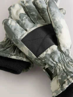 Groene camouflageprint - Skihandschoenen (3-16jaar)