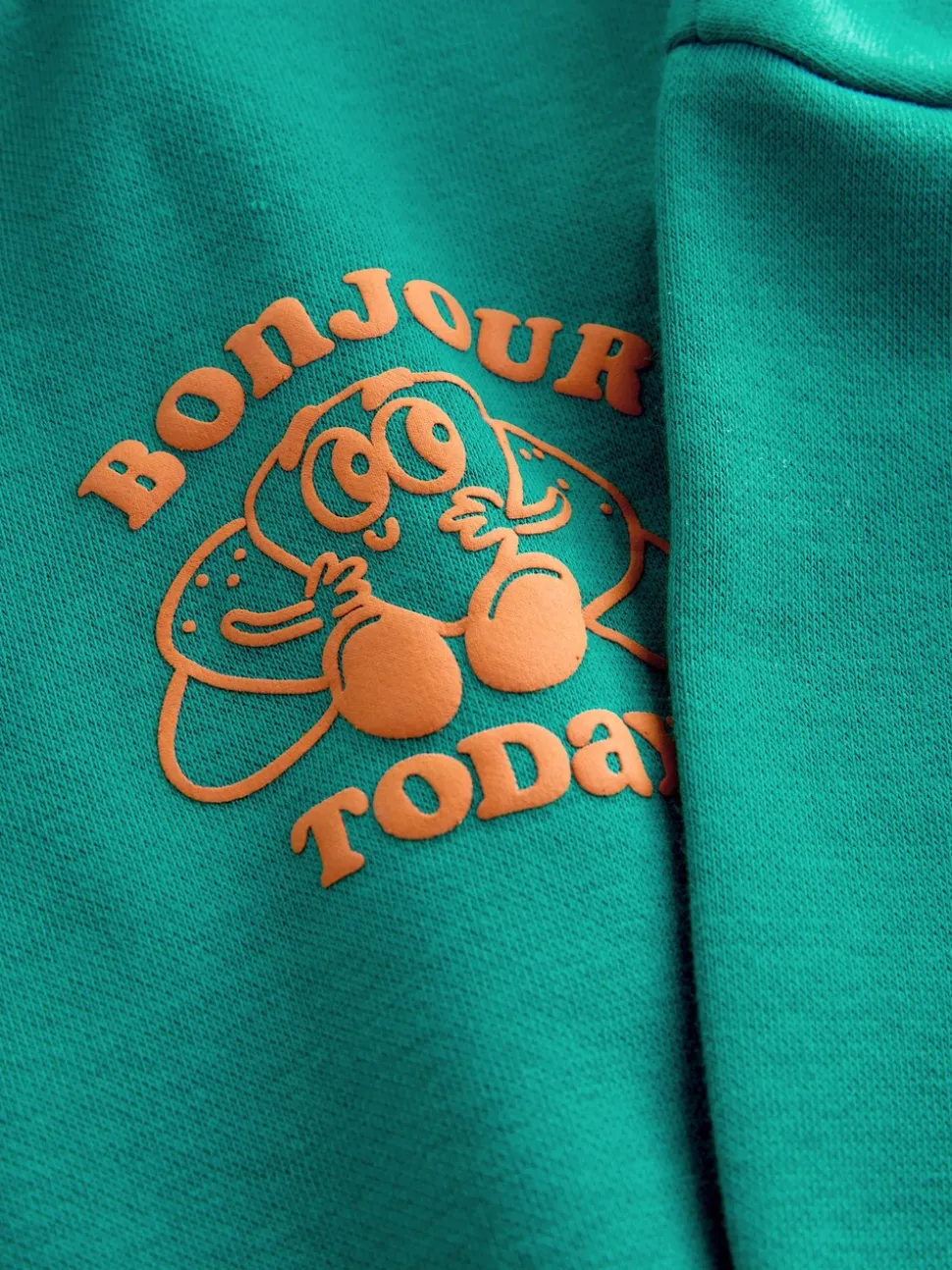 Groene croissant - Set met sweatshirt en joggingbroek met strepen (3mnd-7jr)