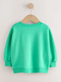 Groene kat - Sweatshirt met ronde hals (3 mnd-7 jr)