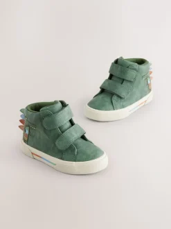 Groene krokodil - Hoge schoenen met klittenbandsluiting