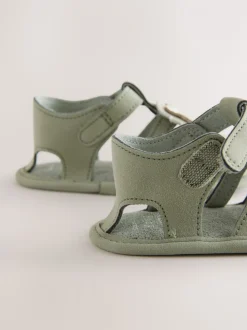 Groene leeuw - Baby visserssandalen met klittenbandsluiting (0 - 24 mnd)