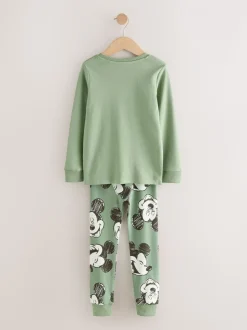 Groen/Ecru Mickey Mouse - Gelicentieerde knusse pyjama's 3 pack (9mnd -10jr)