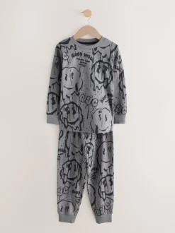 Groen/oranje graffiti-schedel - Verpakking van 3 pyjama's met lange mouwen (3-16 jr)