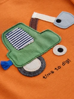 Groen/oranje transport - Mini Knusse Pyjama's 3 Set (9mnd-10jr)